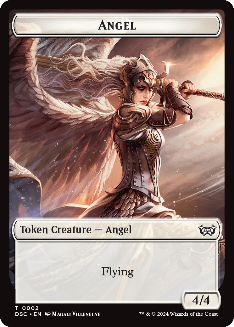 Angel // Glimmer Double-Sided Token [Duskmourn: House of Horror Commander Tokens] - The Mythic Store | 24h Order Processing