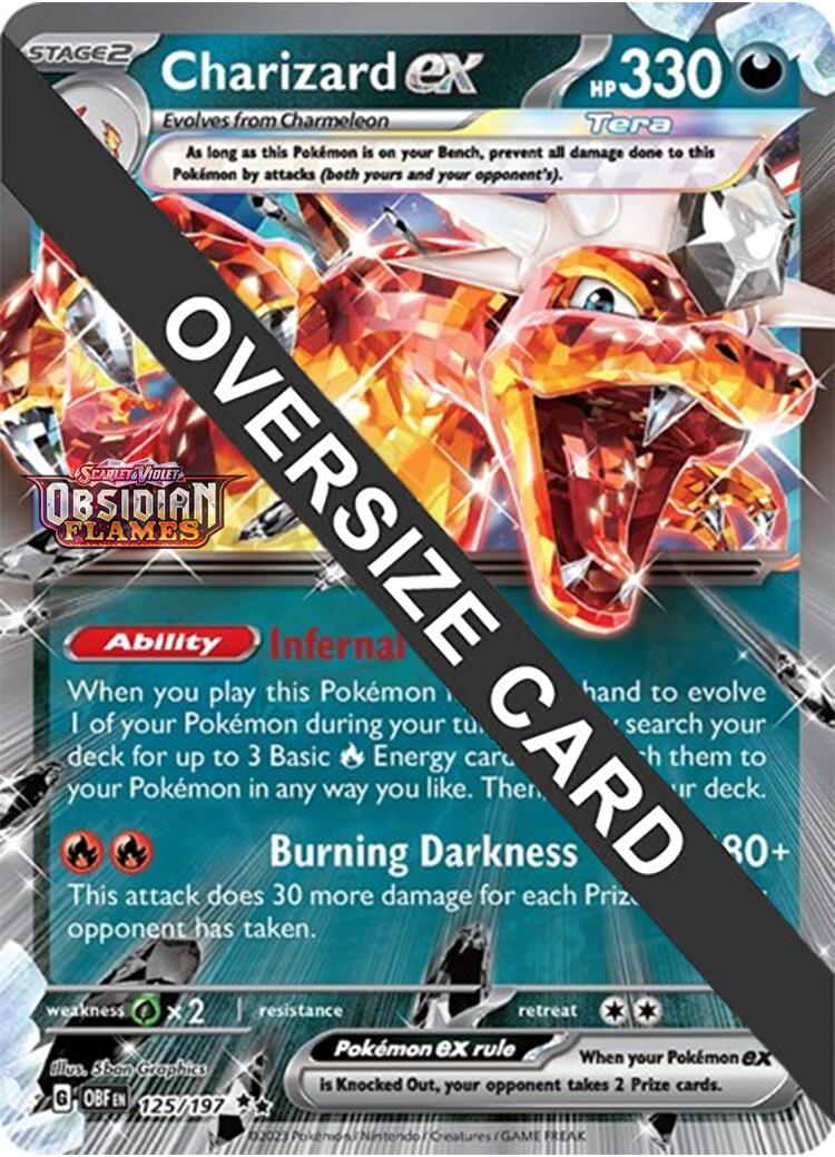 Charizard ex (125/197 - Jumbo Card) [Scarlet & Violet: Obsidian Flames] - The Mythic Store | 24h Order Processing