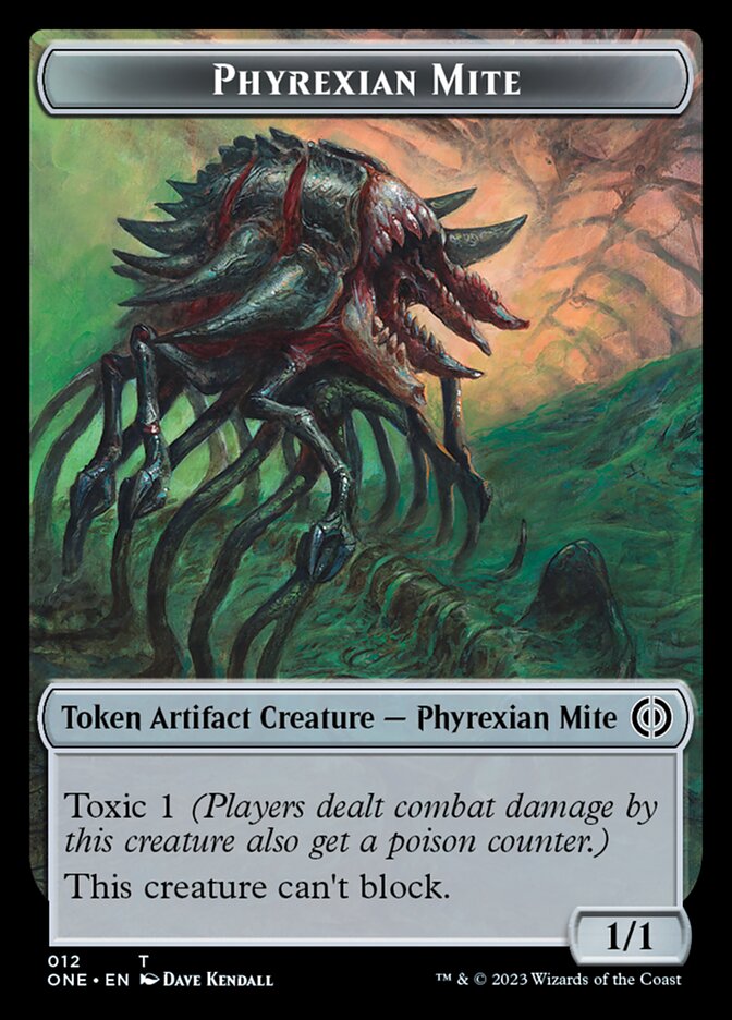 Rebel // Phyrexian Mite (012) Double-Sided Token [Phyrexia: All Will Be One Tokens] - The Mythic Store | 24h Order Processing