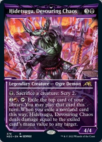 Hidetsugu, Devouring Chaos (Showcase Soft Glow) [Kamigawa: Neon Dynasty] - The Mythic Store | 24h Order Processing