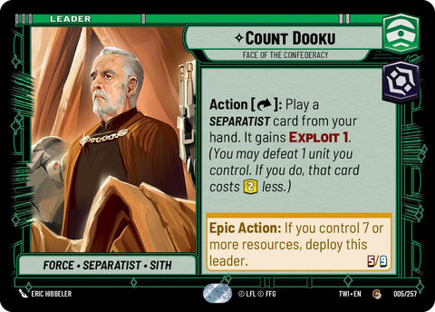Count Dooku - Face of the Confederacy (005/257) (005/257) [Twilight of the Republic] - The Mythic Store | 24h Order Processing