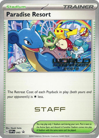 Paradise Resort (045) (World Championships 2023) (Staff) [Scarlet & Violet: Black Star Promos] - The Mythic Store | 24h Order Processing