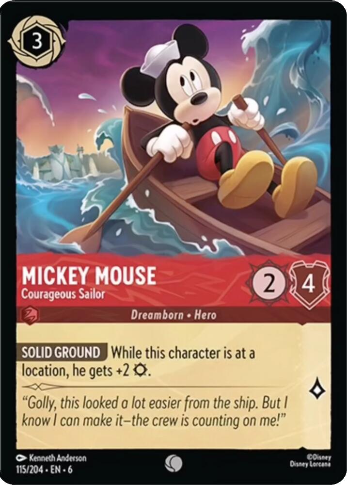 Mickey Mouse - Courageous Sailor (115/204) [Azurite Sea] - The Mythic Store | 24h Order Processing