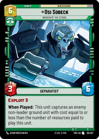 Osi Sobeck - Warden of the Citadel (115/257) (115/257) [Twilight of the Republic] - The Mythic Store | 24h Order Processing