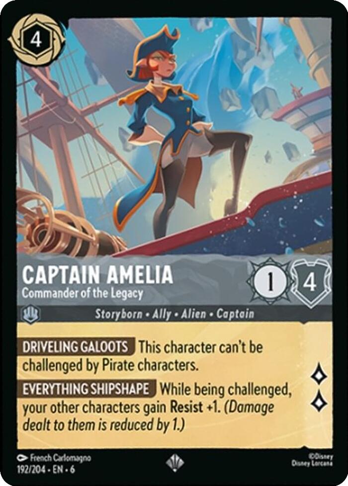 Captain Amelia - Commander of the Legacy (192/204) [Azurite Sea] - The Mythic Store | 24h Order Processing