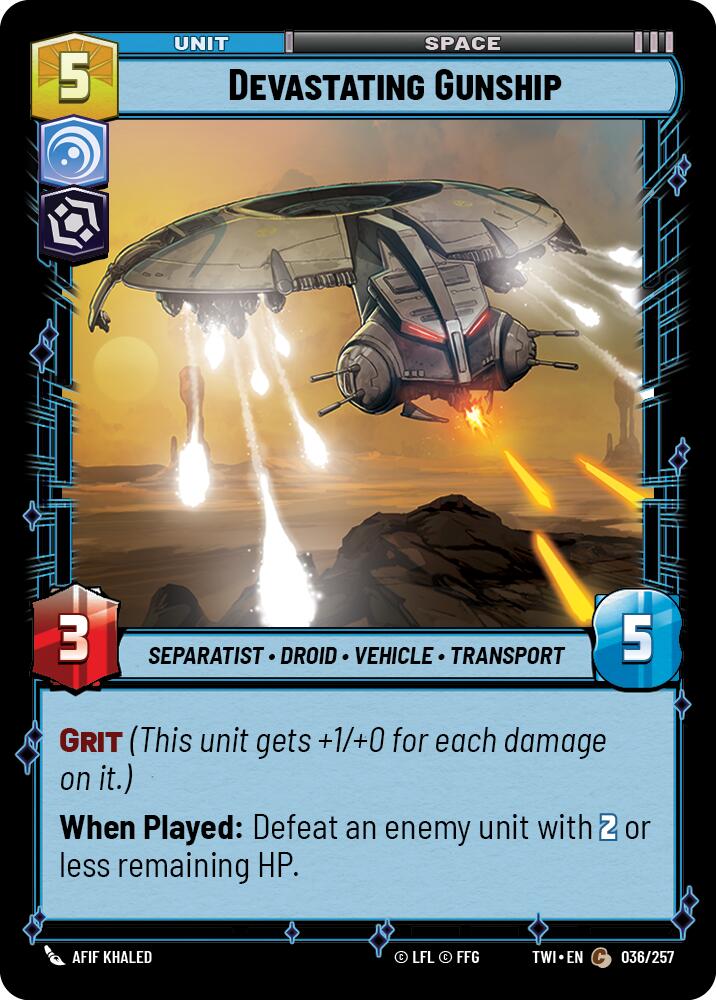 Devastating Gunship (036/257) [Twilight of the Republic] - The Mythic Store | 24h Order Processing