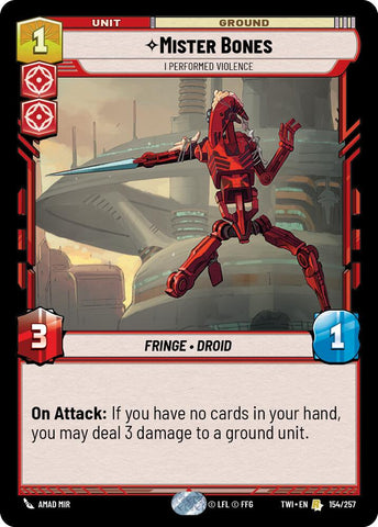 Mister Bones - I Performed Violence (154/257) (154/257) [Twilight of the Republic] - The Mythic Store | 24h Order Processing