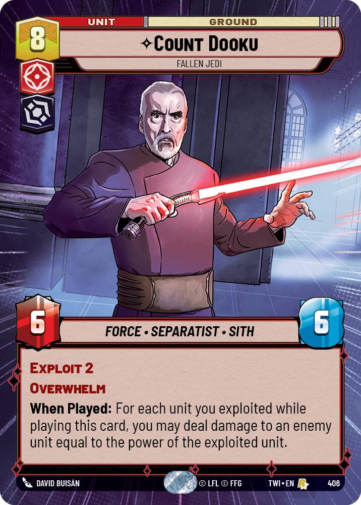 Count Dooku - Fallen Jedi (Hyperspace) (406) [Twilight of the Republic] - The Mythic Store | 24h Order Processing