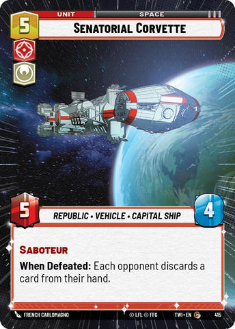 Senatorial Corvette (415) (Hyperspace) (415) [Twilight of the Republic] - The Mythic Store | 24h Order Processing