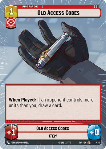 Old Access Codes (435) (Hyperspace) (435) [Twilight of the Republic] - The Mythic Store | 24h Order Processing