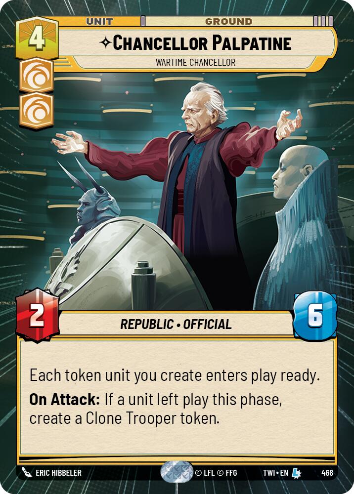 Chancellor Palpatine - Wartime Chancellor (Hyperspace) (468) [Twilight of the Republic] - The Mythic Store | 24h Order Processing