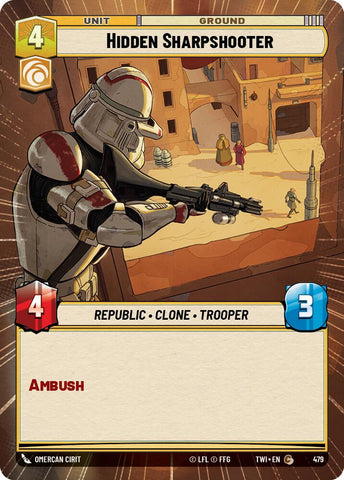 Hidden Sharpshooter (479) (Hyperspace) (479) [Twilight of the Republic] - The Mythic Store | 24h Order Processing