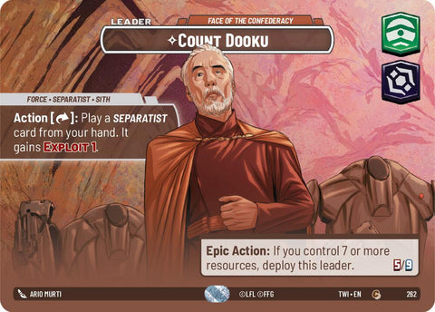 Count Dooku - Face of the Confederacy (262) (Showcase) (262) [Twilight of the Republic] - The Mythic Store | 24h Order Processing