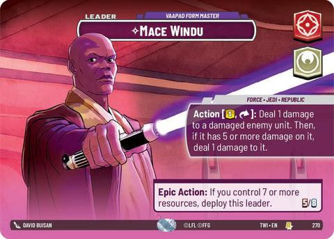 Mace Windu - Vaapad Form Master (270) (Showcase) (270) [Twilight of the Republic] - The Mythic Store | 24h Order Processing