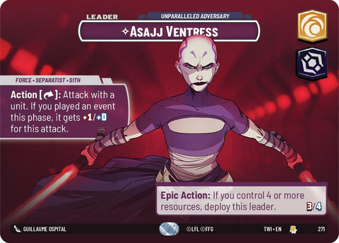 Asajj Ventress - Unparalleled Adversary (271) (Showcase) (271) [Twilight of the Republic] - The Mythic Store | 24h Order Processing