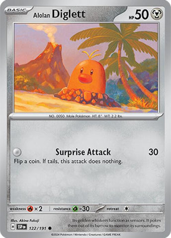 Alolan Diglett (122/191) [Scarlet & Violet: Surging Sparks] - The Mythic Store | 24h Order Processing