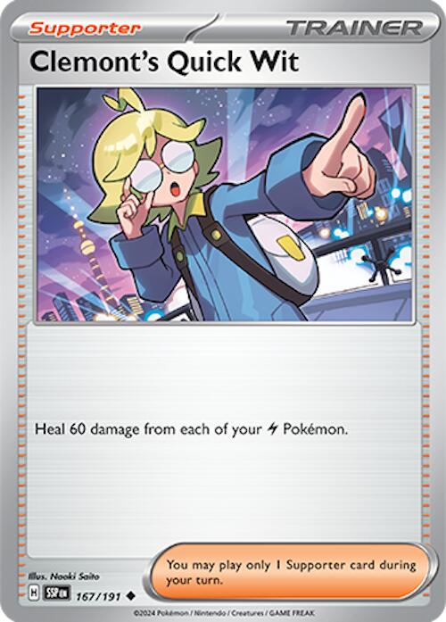 Clemont's Quick Wit (167/191) [Scarlet & Violet: Surging Sparks] - The Mythic Store | 24h Order Processing