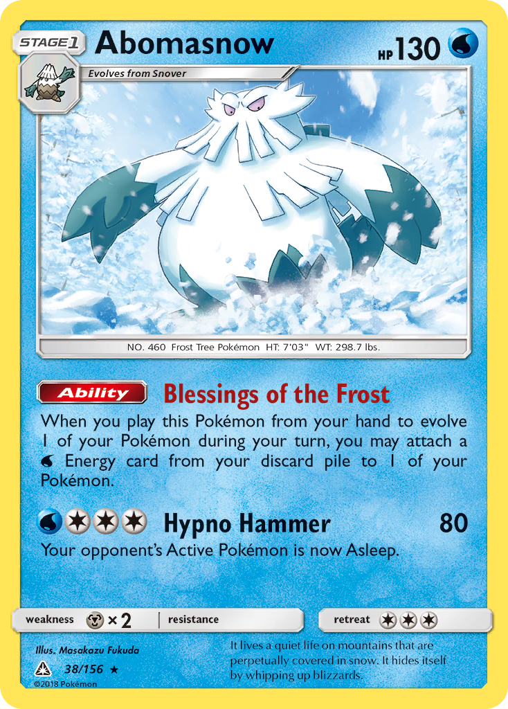 Abomasnow (38/156) [Sun & Moon: Ultra Prism] - The Mythic Store | 24h Order Processing