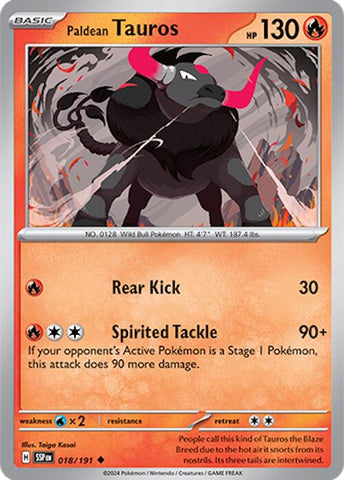Paldean Tauros (018/191) [Scarlet & Violet: Surging Sparks] - The Mythic Store | 24h Order Processing