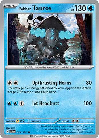 Paldean Tauros (039/191) [Scarlet & Violet: Surging Sparks] - The Mythic Store | 24h Order Processing
