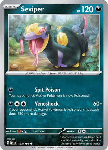 Seviper (128/198) [Scarlet & Violet: Base Set] - The Mythic Store | 24h Order Processing