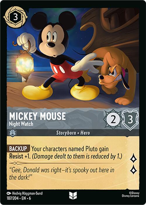 Mickey Mouse - Night Watch (187/204) [Azurite Sea] - The Mythic Store | 24h Order Processing