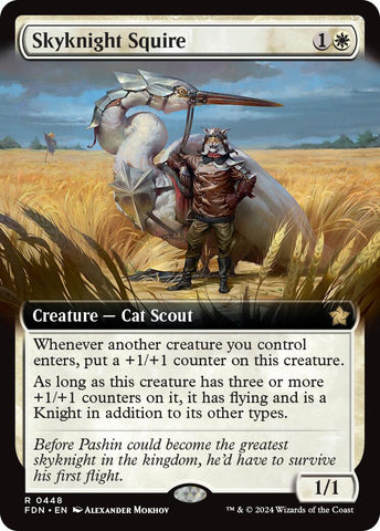 Skyknight Squire (Extended Art) [Foundations] - The Mythic Store | 24h Order Processing