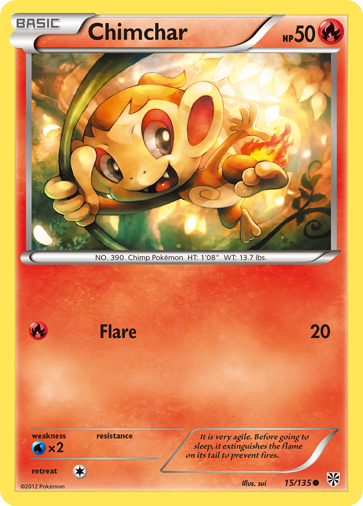 Chimchar (15/135) [Black & White: Plasma Storm] - The Mythic Store | 24h Order Processing