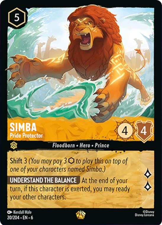 Simba - Pride Protector (20/204) [Azurite Sea] - The Mythic Store | 24h Order Processing