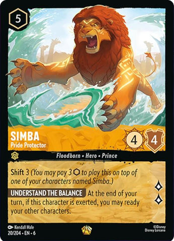 Simba - Pride Protector (20/204) [Azurite Sea] - The Mythic Store | 24h Order Processing