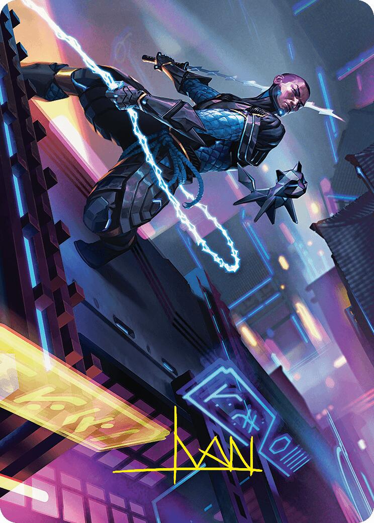 Kaito, Cunning Infiltrator Art Card (51/54) (Gold-Stamped Signature) [Foundations Art Series] - The Mythic Store | 24h Order Processing