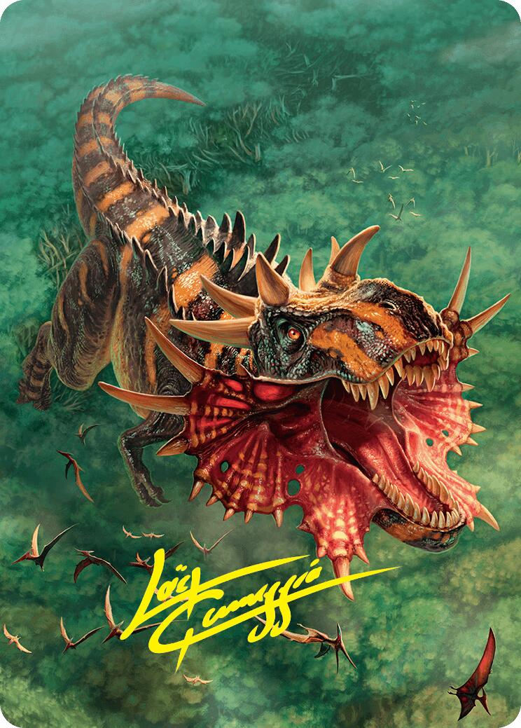 Gigantosaurus Art Card (53/54) (Gold-Stamped Signature) [Foundations Art Series] - The Mythic Store | 24h Order Processing
