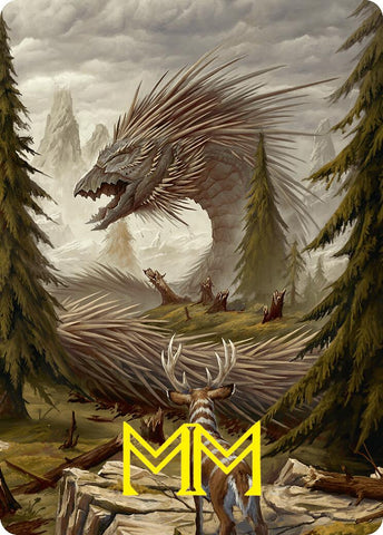 Quilled Greatwurm Art Card (44/54) (Gold-Stamped Signature) [Foundations Art Series] - The Mythic Store | 24h Order Processing