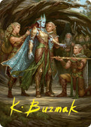 Lathril, Blade of the Elves Art Card (48/54) (Gold-Stamped Signature) [Foundations Art Series] - The Mythic Store | 24h Order Processing