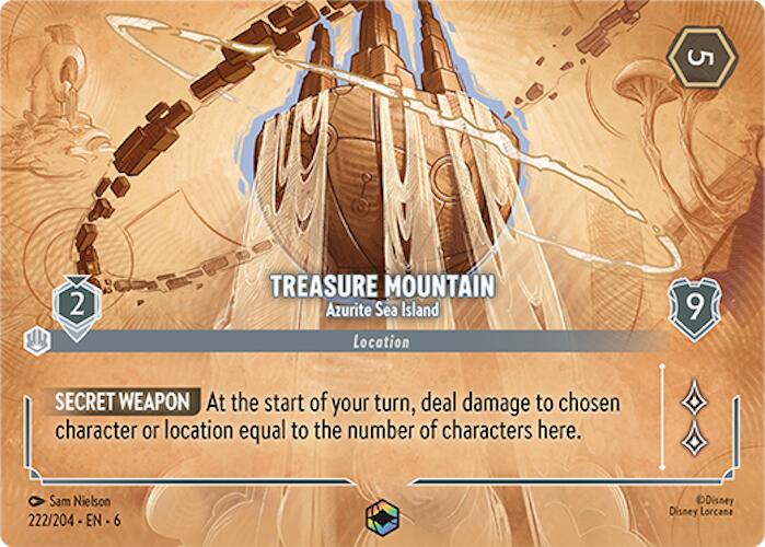 Treasure Mountain - Azurite Sea Island (Enchanted) (222/204) [Azurite Sea] - The Mythic Store | 24h Order Processing