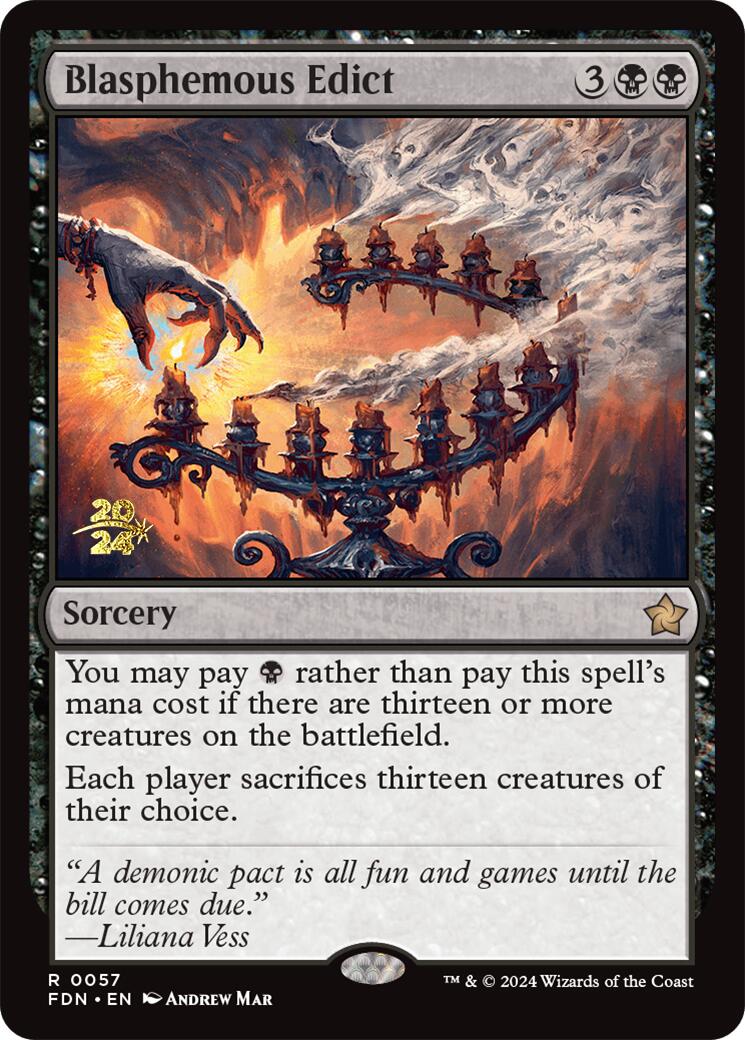 Blasphemous Edict [Foundations Prerelease Promos] - The Mythic Store | 24h Order Processing