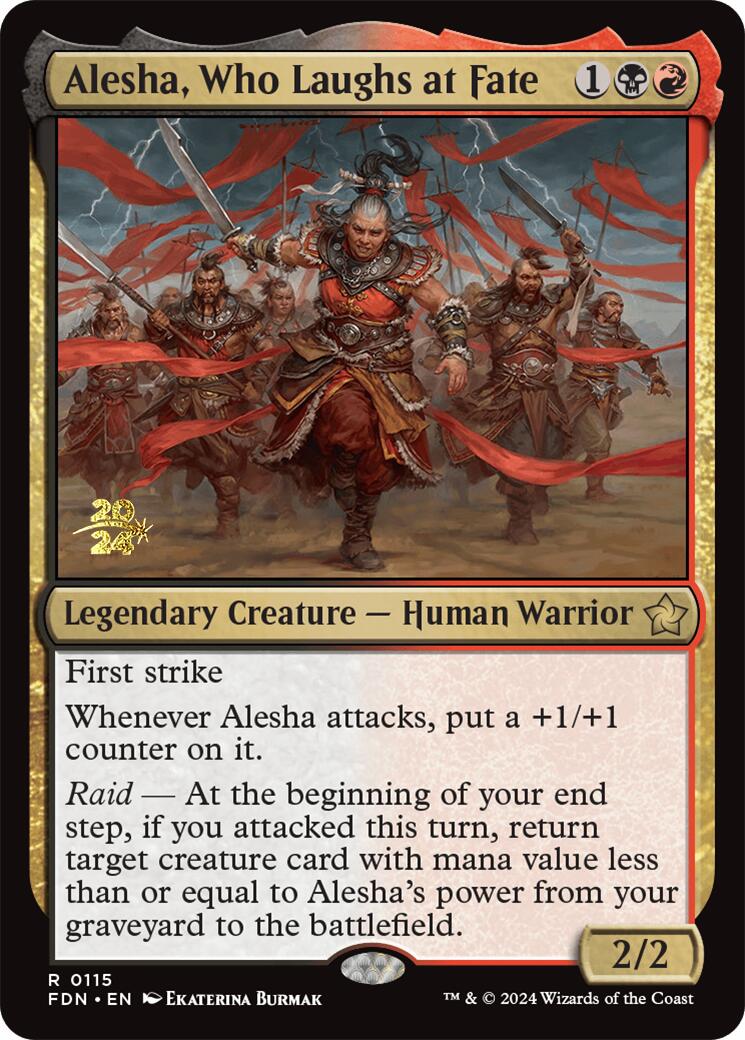 Alesha, Who Laughs at Fate [Foundations Prerelease Promos] - The Mythic Store | 24h Order Processing