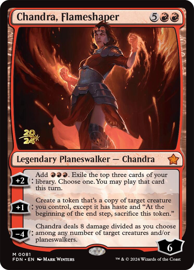 Chandra, Flameshaper [Foundations Prerelease Promos] - The Mythic Store | 24h Order Processing