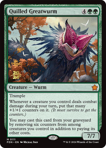 Quilled Greatwurm [Foundations Prerelease Promos] - The Mythic Store | 24h Order Processing