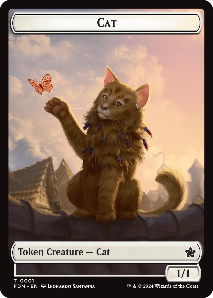Spirit // Cat (0001) Doubled-Sided Token [Foundations Tokens] - The Mythic Store | 24h Order Processing