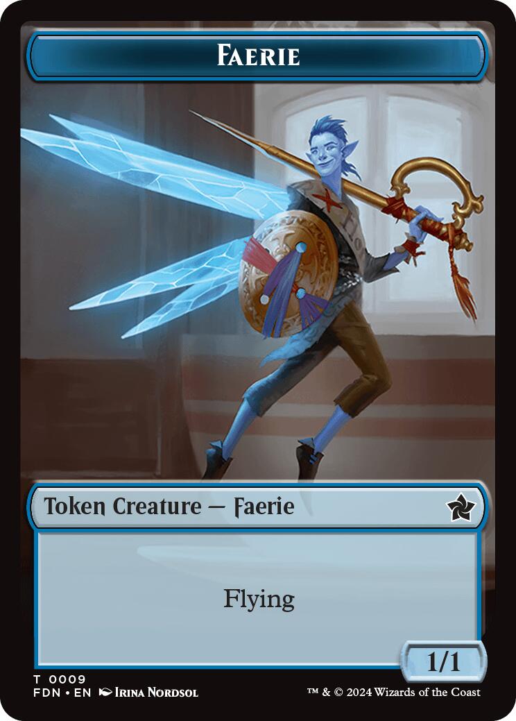 Faerie // Fish Doubled-Sided Token [Foundations Tokens] - The Mythic Store | 24h Order Processing