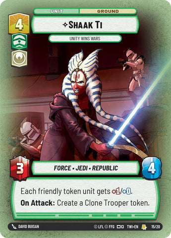 Shaak Ti - Unity Wins Wars (15/20) (15/20) [Twilight of the Republic: Weekly Play] - The Mythic Store | 24h Order Processing