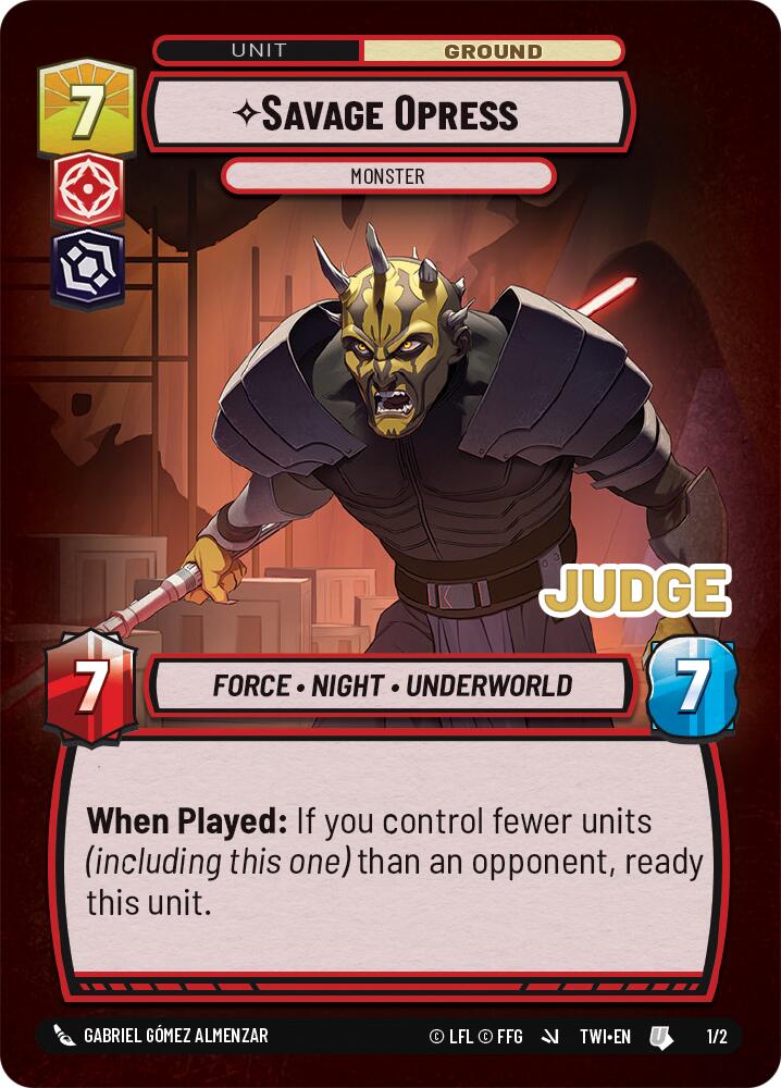 Savage Opress - Monster (1/2) [Judge Promos] - The Mythic Store | 24h Order Processing