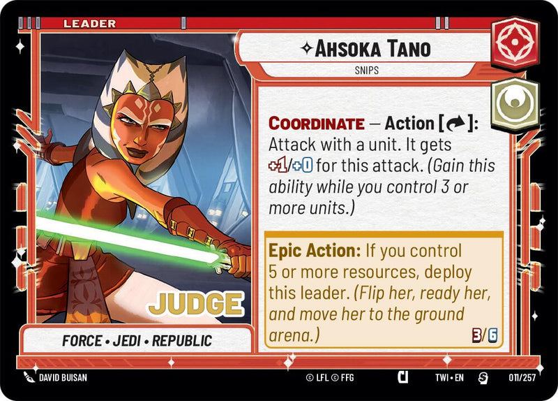 Ahsoka Tano - Snips (011/257) [Judge Promos] - The Mythic Store | 24h Order Processing