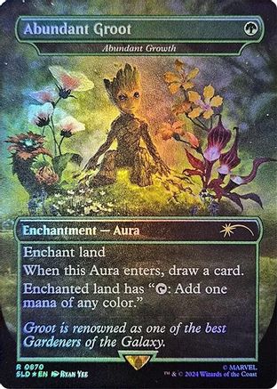 Abundant Groot - Abundant Growth (Rainbow Foil) (SLD-870) - Secret Lair Drop Series Foil - The Mythic Store | 24h Order Processing