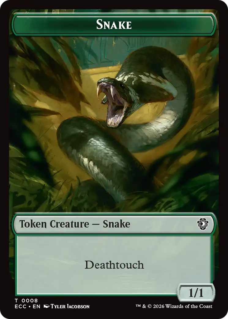 Zombie // Snake Double-Sided Token [Lorwyn Eclipsed Tokens] - The Mythic Store | 24h Order Processing