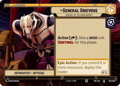 General Grievous - General of the Droid Armies (002/002) (Hyperspace) (Prerelease Promos) (002/002) [Shadows of the Galaxy Promos] - The Mythic Store | 24h Order Processing