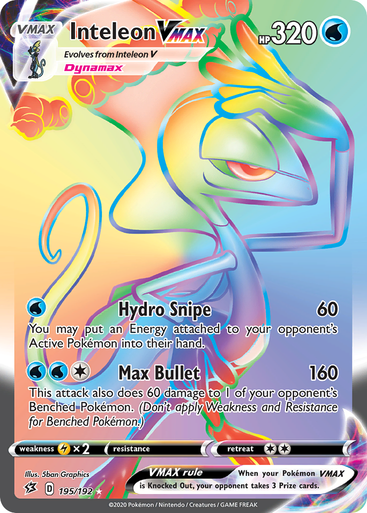 Inteleon VMAX (195/192) [Sword & Shield: Rebel Clash] - The Mythic Store | 24h Order Processing