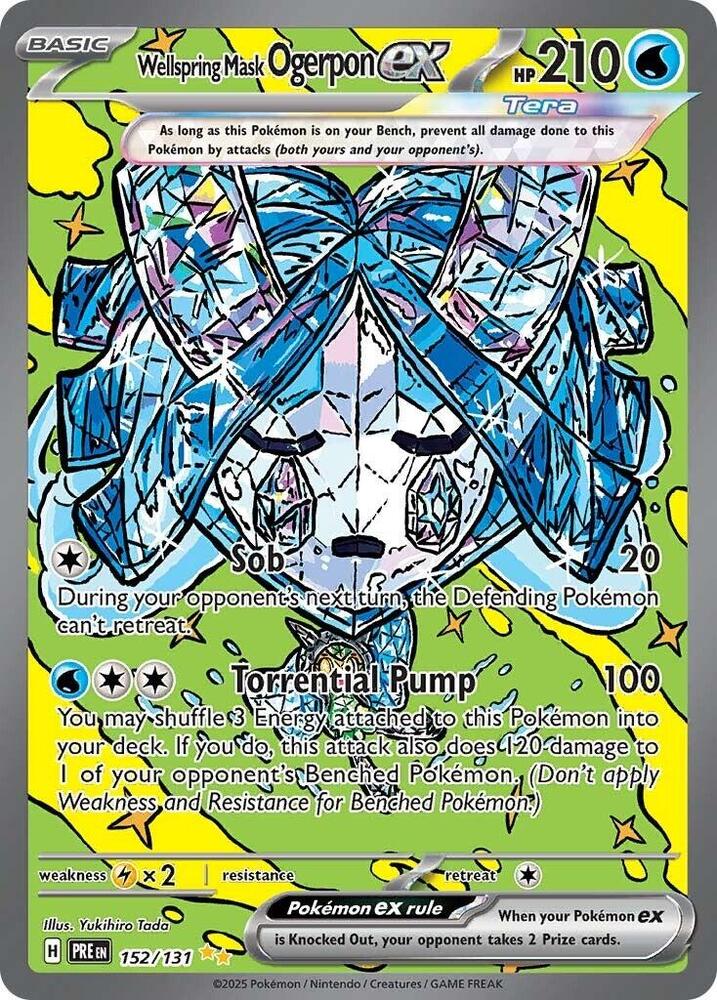 Wellspring Mask Ogerpon ex (152/131) [Scarlet & Violet: Prismatic Evolutions] - The Mythic Store | 24h Order Processing