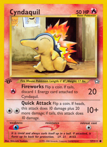 Cyndaquil (57/111) [Neo Genesis 1st Edition] - The Mythic Store | 24h Order Processing